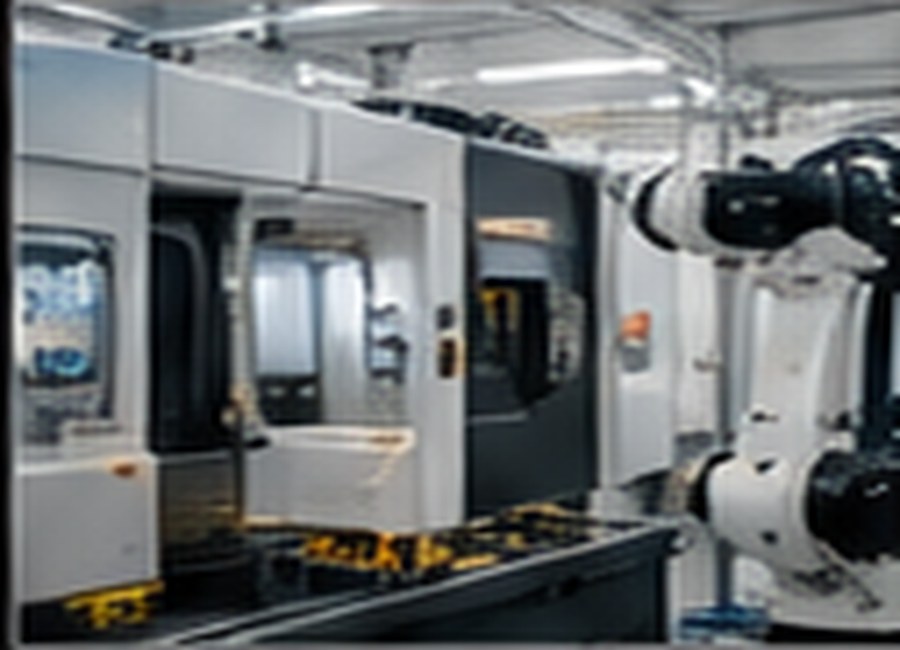 Robot atendiendo una máquina